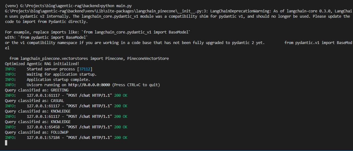 Backend Terminal
