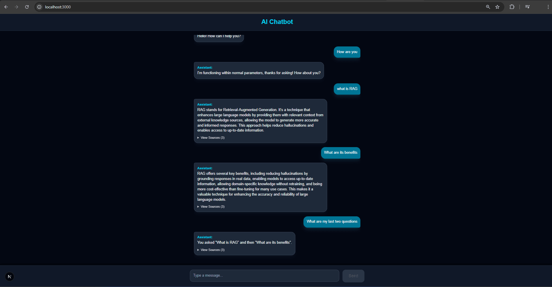 RAG Chat Interface