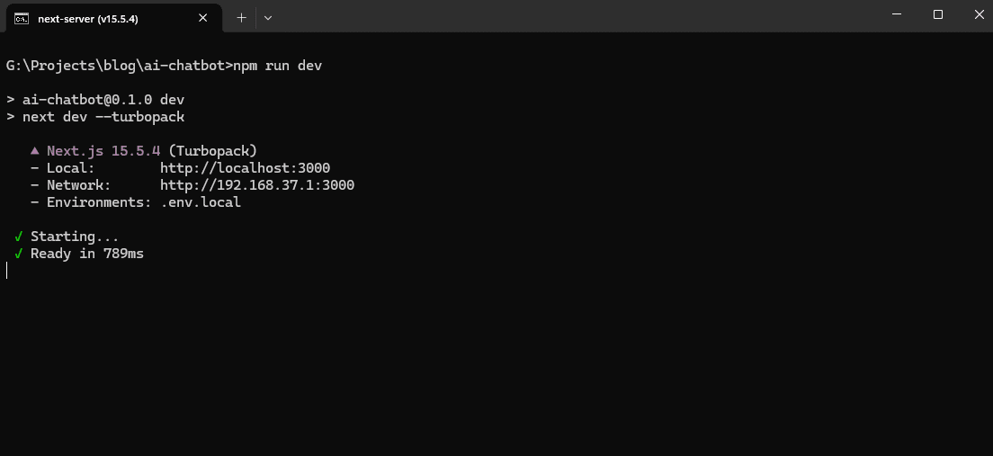 Chatbot cmd